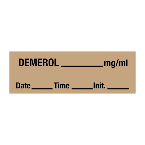 Demerol_mg/ml DTI 1/2 x 500 Tan w/Black
